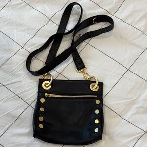 Hammitt Black Crossbody Bag with Gold Details